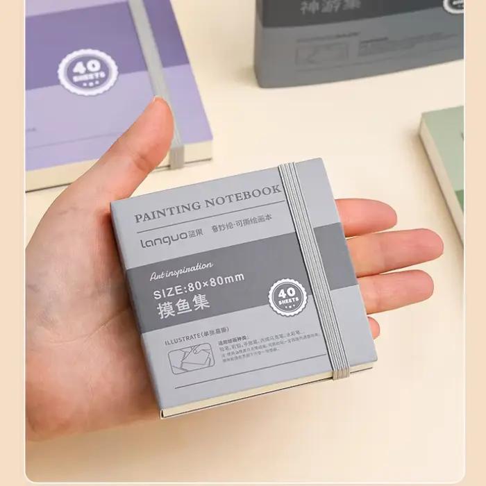 Carnet de croquis de dessin Portable, 40 feuilles, carton blanc épais, Mini livre d'art en Graphite pour peinture à l'aquarelle