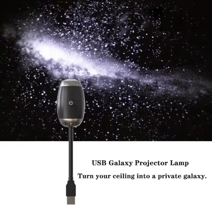 Lampe projecteur USB Galaxie - Galaxie romantique pour une ambiance privée, idéale pour la décoration de chambre, veilleuse pour enfants, fêtes, ambiance de plafond de voiture