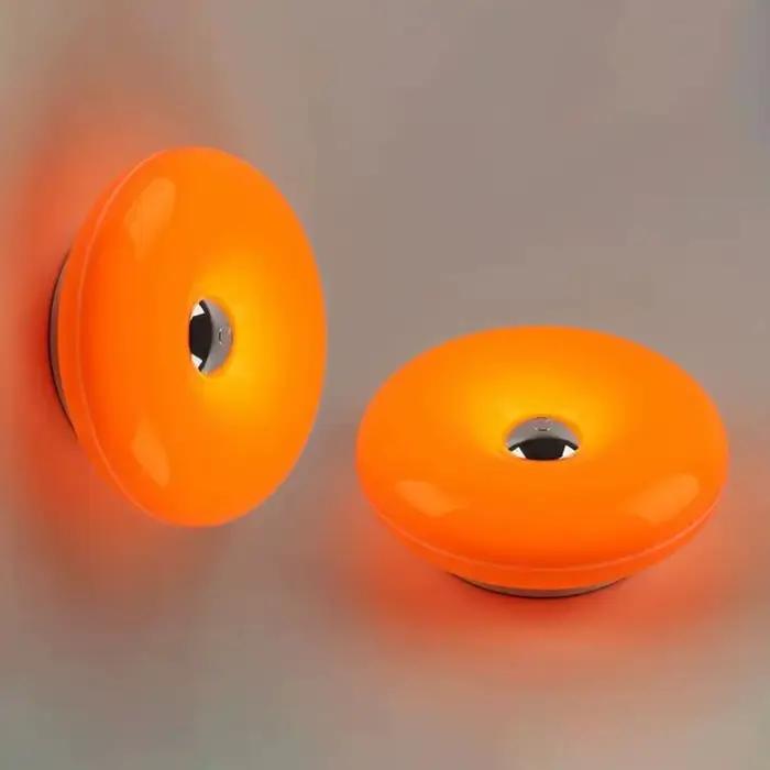 Lampe tricolore en plastique beignet moderne avec interrupteur tactile pour économie d'énergie et prise USB chambre bureau transformation ambiance