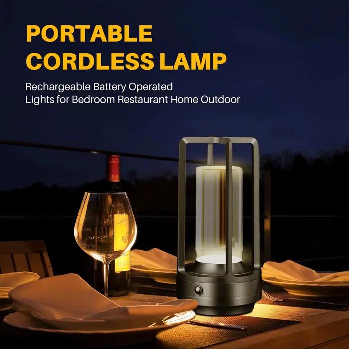 Lampe de table LED sans fil FPOO rechargeable