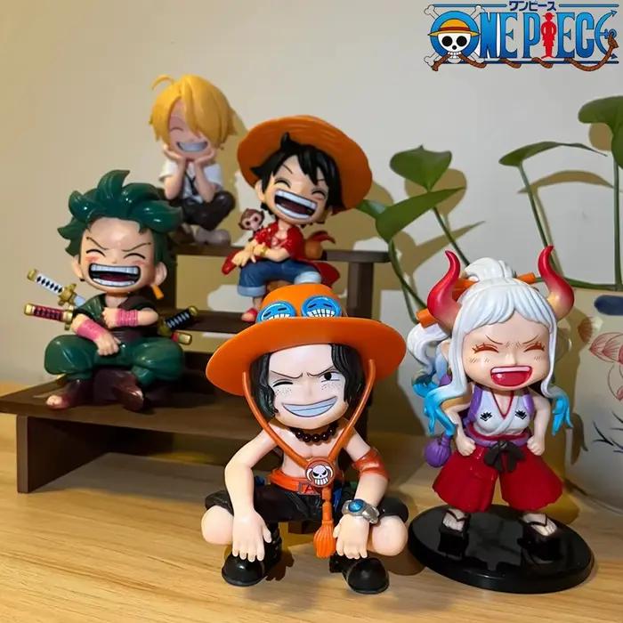 Figurines d'anime One Piece, jouets Luffy en position assise, figurine d'action en PVC, modèle de collection, poupée, cadeaux d'anniversaire pour enfants, nouvelle collection