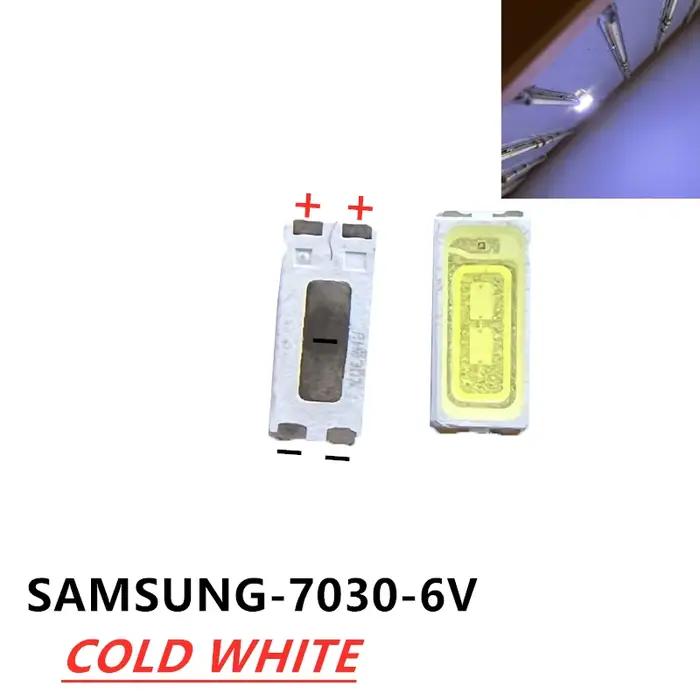 Lot de 100 LED CMS 7030 6V blanc froid pour réparation de rétroéclairage de téléviseurs LCD Samsung