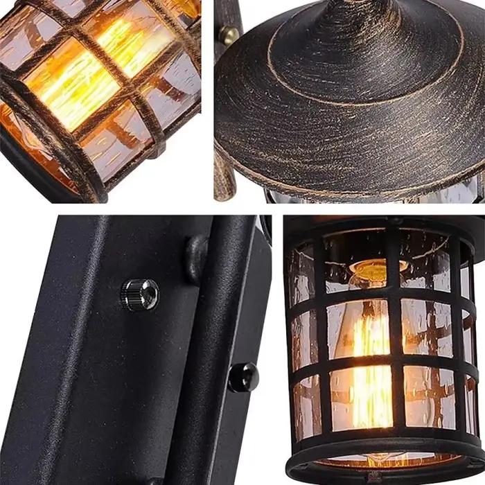 Lampe murale LED rustique en fer