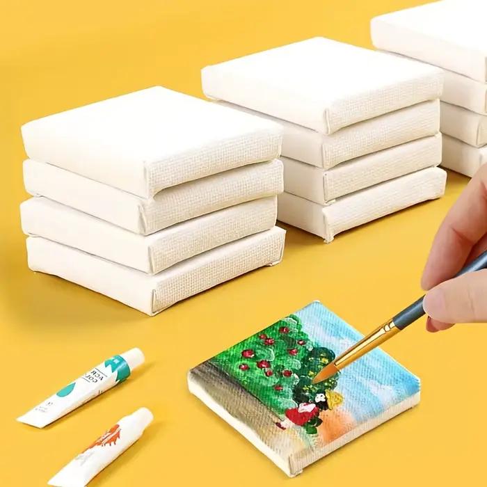 25 mini planches à dessin carrées, planches à dessin à l'huile et à l'aquarelle de haute qualité, adaptées aux débutants et aux artistes