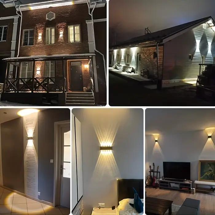 Mur LED lampe 2W 4W 6W 8W 10W AC 85-265V étanche IP66 haute luminosité intérieur et extérieur jardin