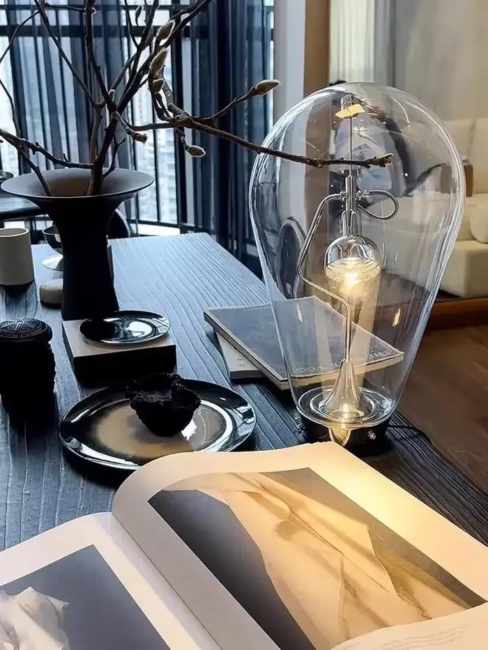 Lampe de bureau vintage en verre style industriel lampe de lecture lampe de table de chevet pour chambre à coucher décoration intérieure interrupteur tactile occasions spéciales offrir comme cadeau