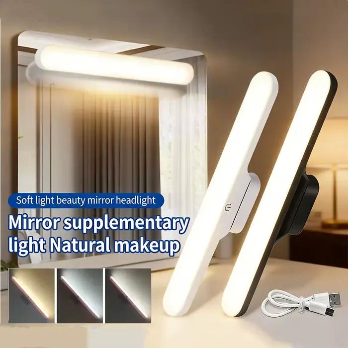 Lampe LED murale magnétique tactile rechargeable à intensité variable pour miroir de maquillage