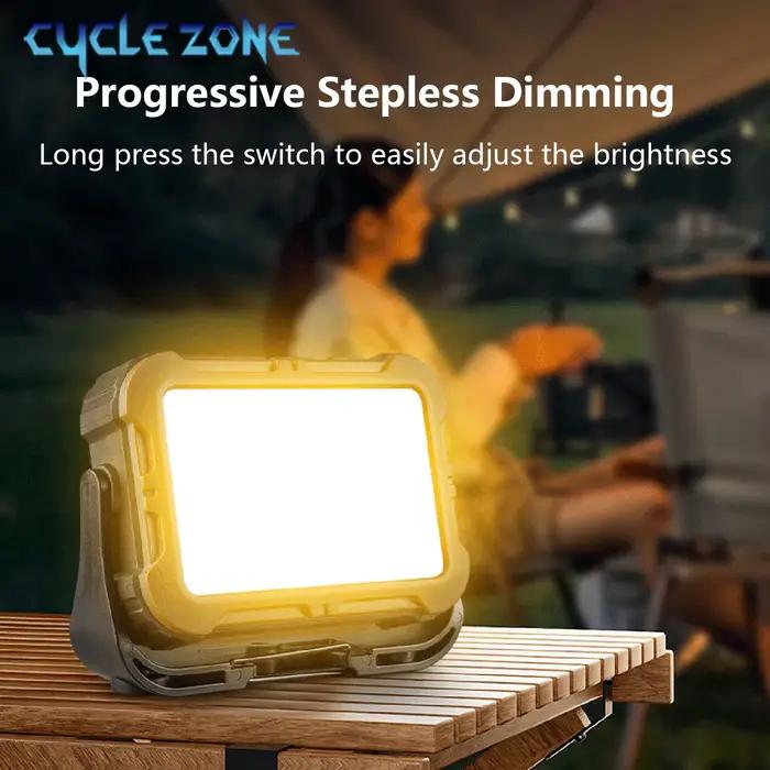 Lampe de travail à charge solaire 360 ° Projecteur rotatif Portable pour tente