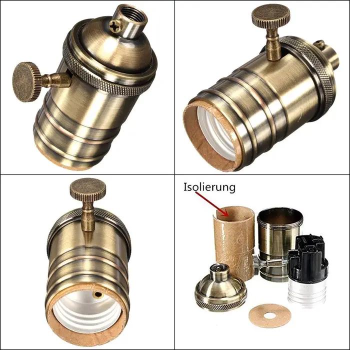 GANRILAND Culot de lampe E27 en cuivre