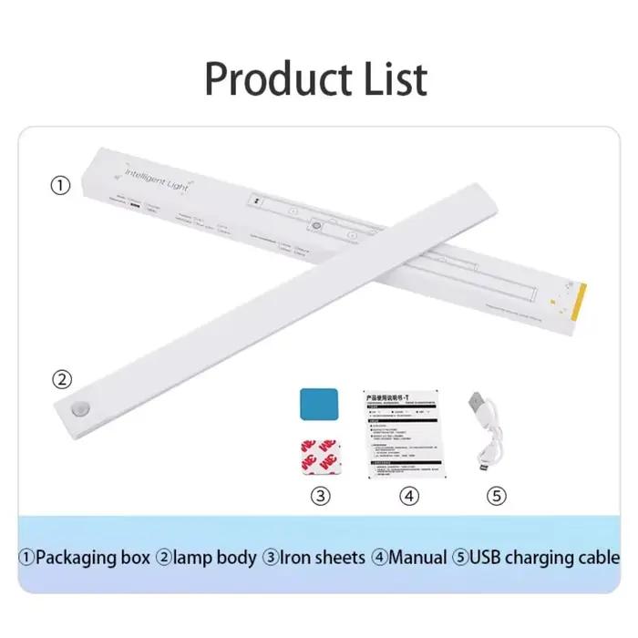 Lampe LED USB Type-C Rechargeable avec Capteur de Mouvement