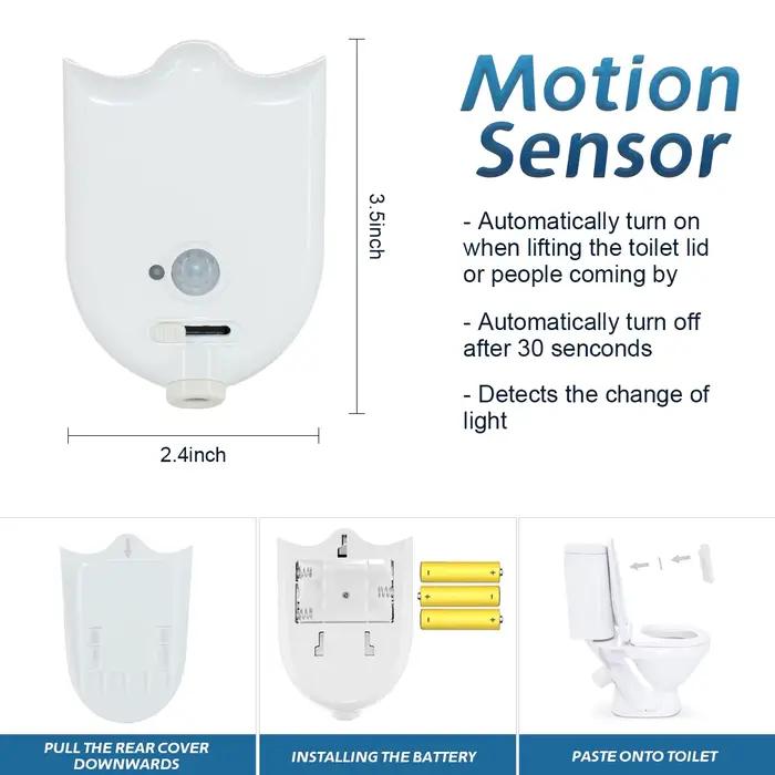 Capteur de mouvement LED rétro-éclairage lampe de Projection de toilette toilette créative Mini lampe de nuit cuvette de toilette siège capteur lampe d'éclairage