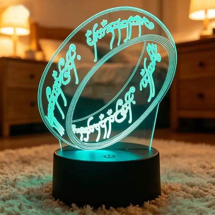 Lampe de nuit LED 3D Seigneur des Anneaux