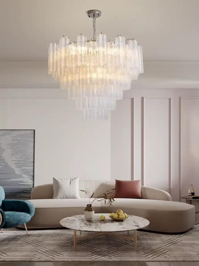 Lampe suspendue en verre clair rose design moderne éclairage led pour salon chambre à coucher ou salle à manger occasions romantiques