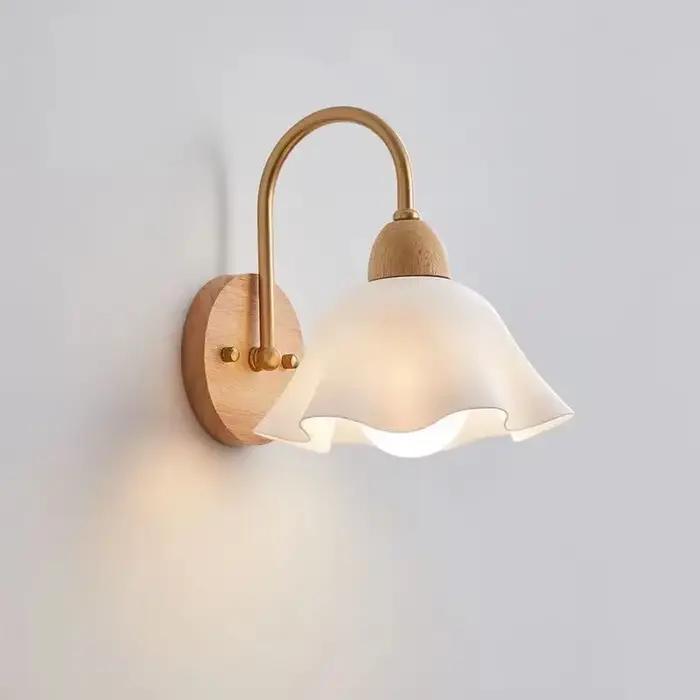Applique murale en bois forgé style japonais luminaire floral éclairage quotidien chambre à coucher entrée étude-decoration-moderne-pour-la-maison