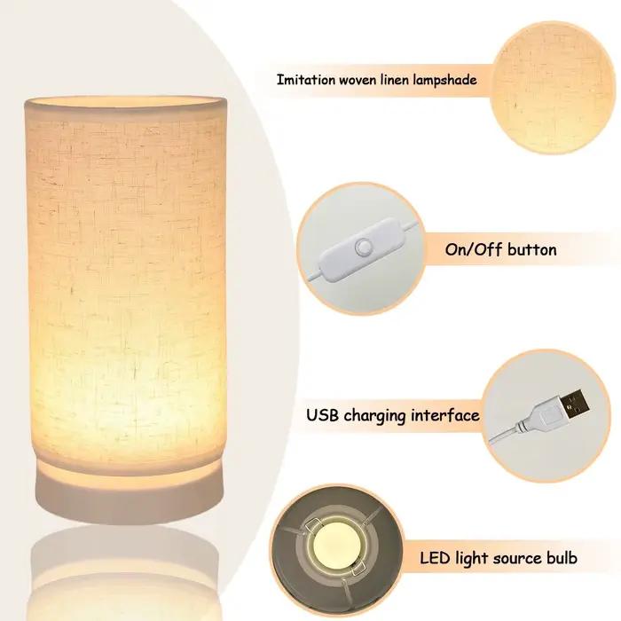 Lampe de bureau en tissu de style nordique moderne