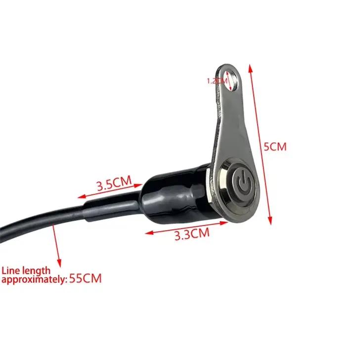 Interrupteur LED pour moto ON+OFF, montage sur guidon, alliage d'aluminium, étanche, 12V, phares antibrouillard, interrupteur à bouton poussoir pour klaxon de moto