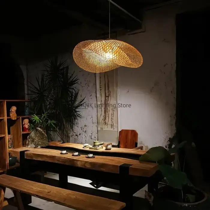 Lampe Suspendue en Bambou Faite à la Main