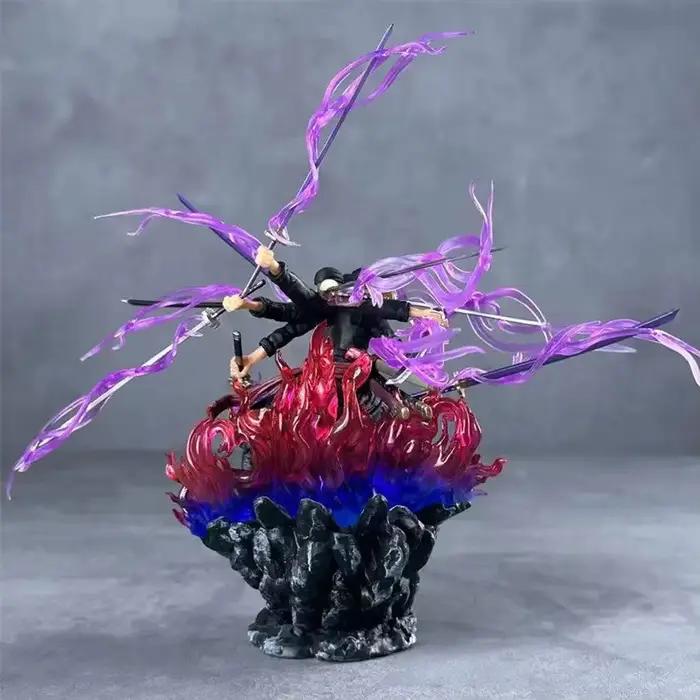 Roronoa Zoro Anime Statue Action Figure, Modèle de collection, Jouet pour enfant, 15cm, 1 Pc