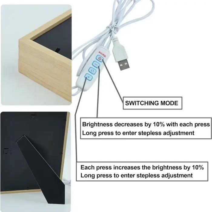 Lampe de chevet LED personnalisable avec nom