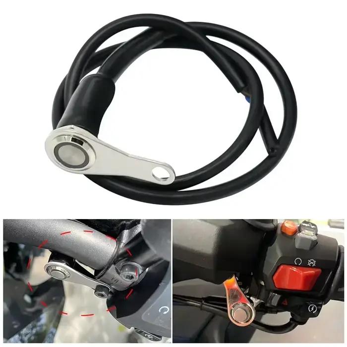 LED moto interrupteur marche + arrêt guidon montage en alliage d'aluminium étanche 12V antibrouillard lampes moto lumière bouton interrupteur
