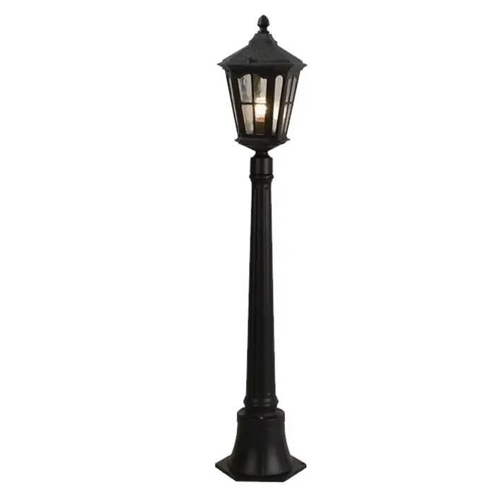 Style européen rétro lampe à gazon à tête unique étanche extérieure Villa jardin haut pôle éclairage d'herbe pour cour paysage
