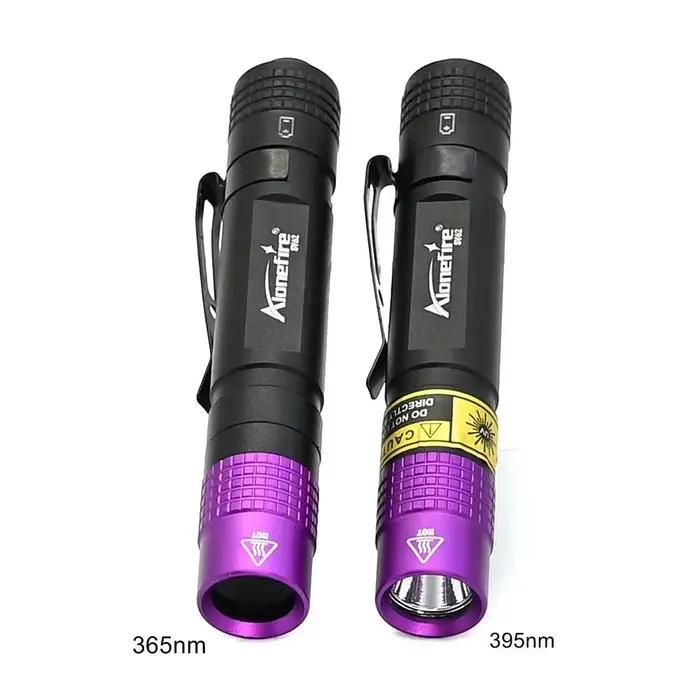 Mini lampe de poche UV Portable, torche à lumière ultraviolette pratique et Durable, en alliage d'aluminium, étanche, lampe d'inspection UV pour la maison