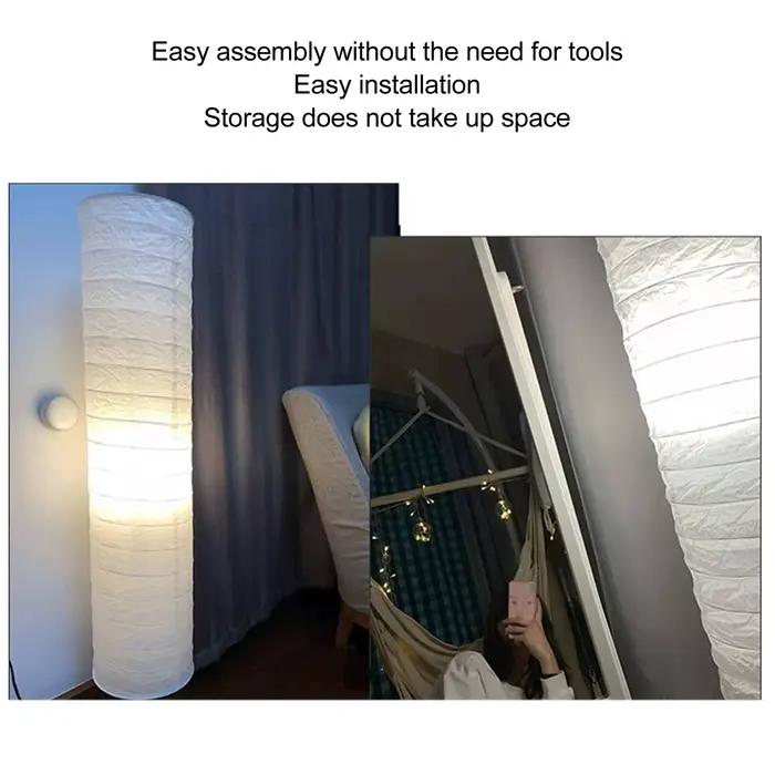 Abat-jour de lampadaire en papier de riz