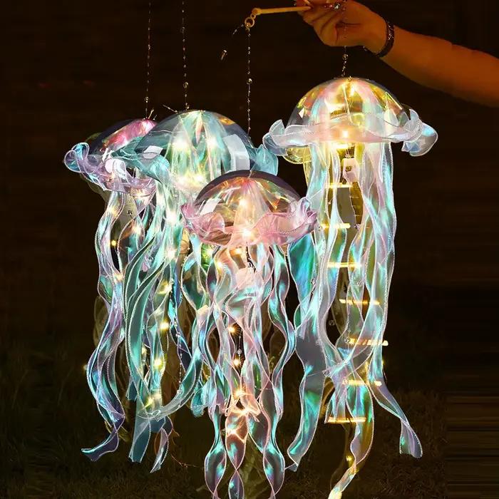 Veilleuse méduse, lampe de fleur portable
