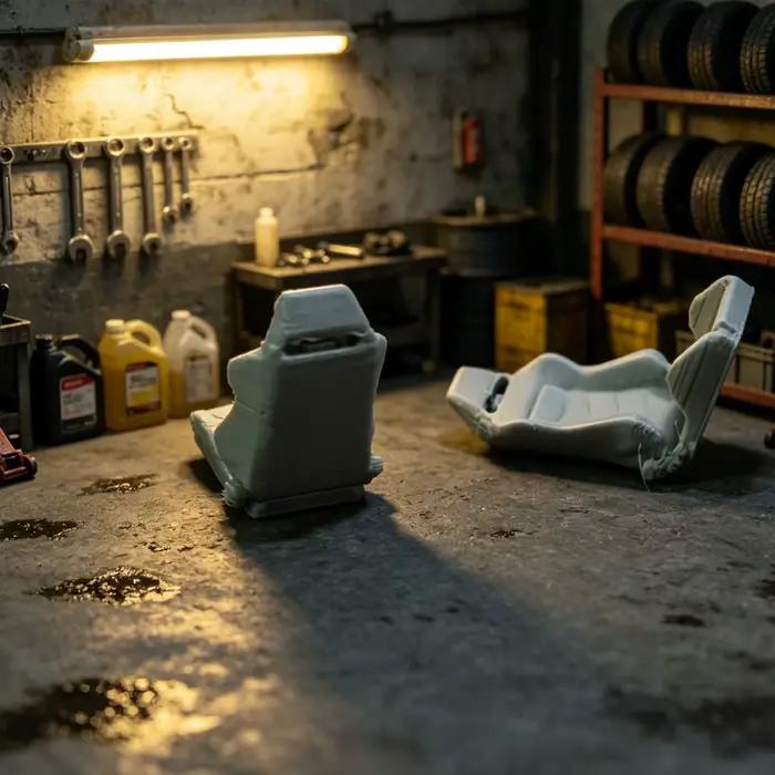 Sièges baquet miniatures 1/64 pour voitures de course, pièces de modification intérieure de voiture, accessoires de garage pour diorama
