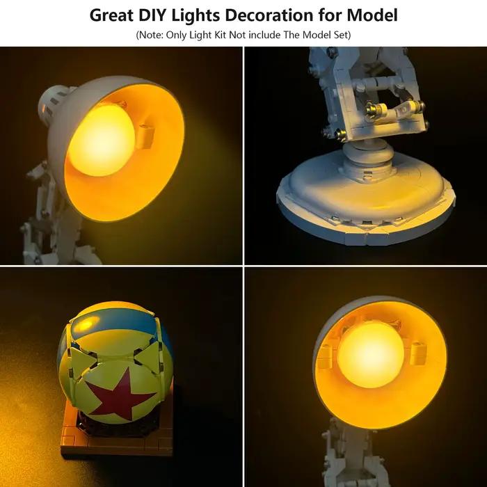 LYBMTWF Ensemble de lumières LED 21357 adapté aux blocs de construction lego Luxo Jr., jouets de bricolage (modèle non inclus)