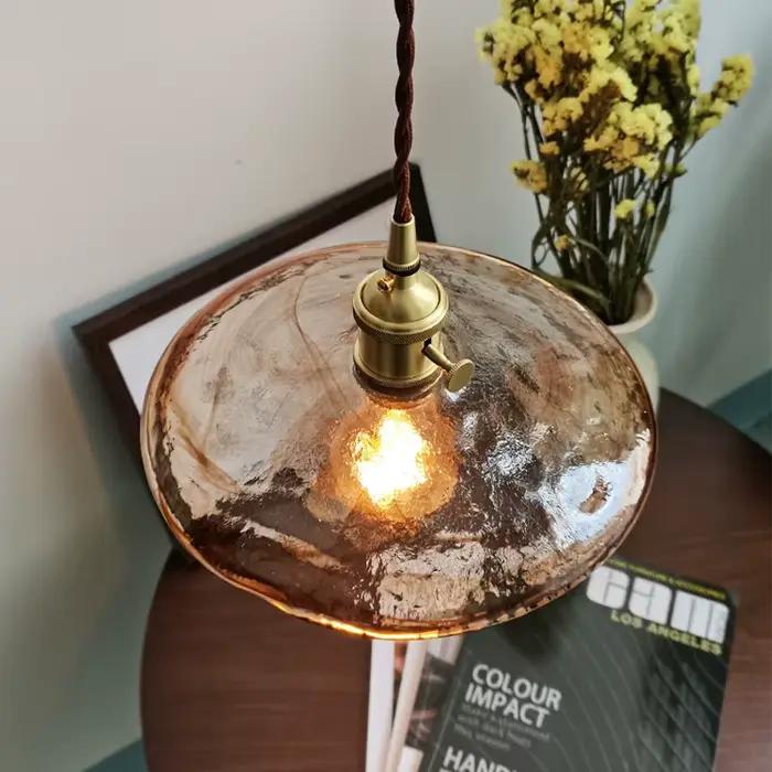 Noridc-Lampe Suspendue en Verre Ambré au Design Moderne