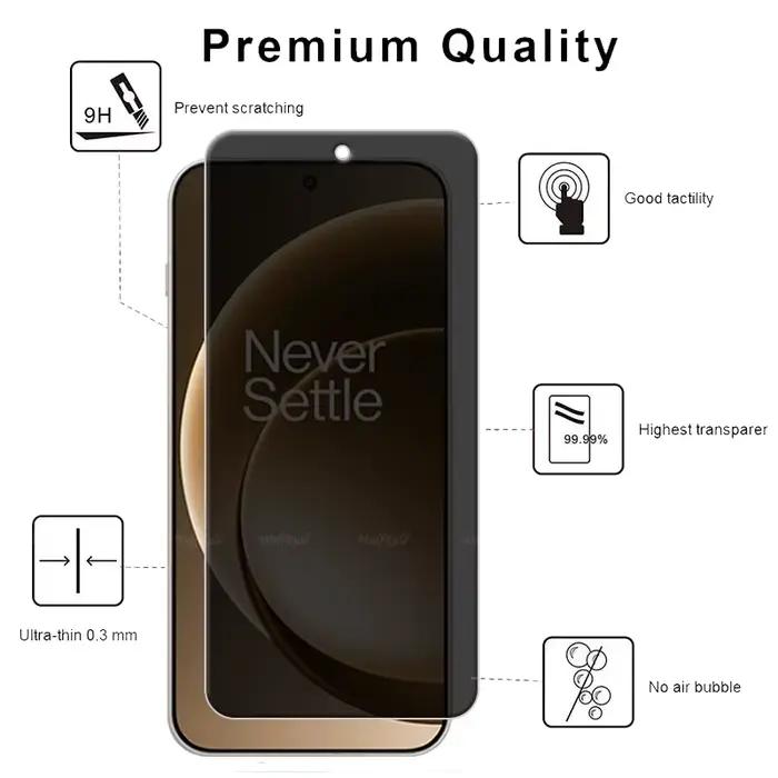 6in1 pour Oneplus 15 verre Oneplus 15 verre trempé protection confidentialité 9H Anti-espion colle protecteur d'écran Oneplus 15 lentille verre