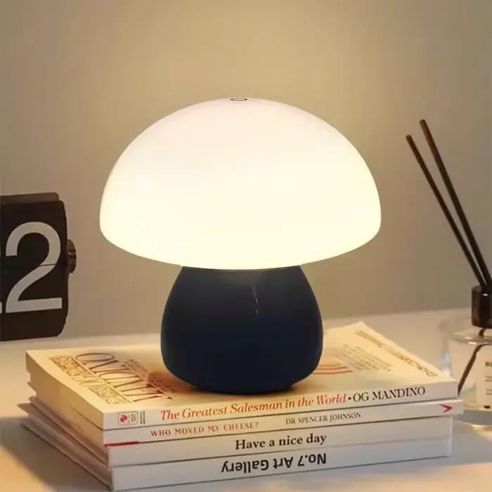 Lampe de Table Led champignon charge tactile bureau café Bar