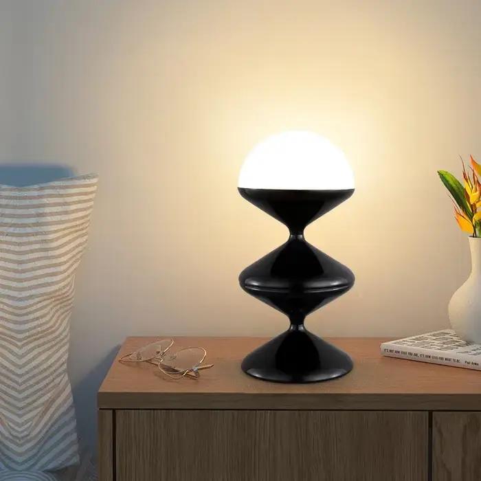 2025 nouveau lampadaire noir et blanc décoration de la maison nordique étude lampe de bureau LED canapé à intensité variable luminaire intérieur
