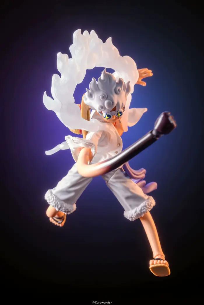 Figurine d'action ONE PIECE Nika Luffy 1/12 avec vêtements en tissu, accessoires de décoration, jouets avec fil de fer intégré, cadeau pour garçons