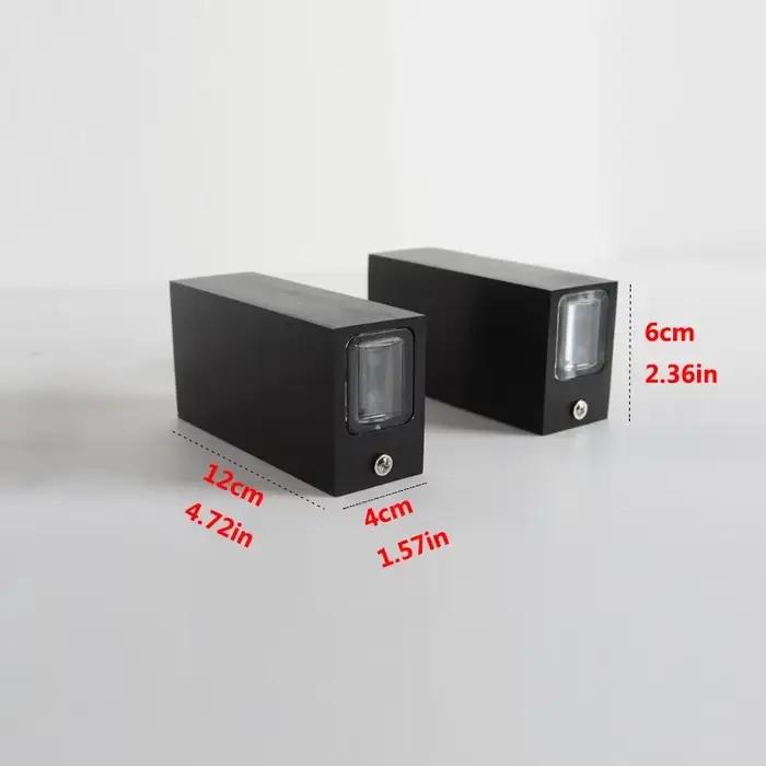 Lampe extérieure en aluminium argenté COB 6W, éclairage extérieur, étanche IP65, applique murale pour porche, éclairage mural vers le haut et vers le bas.