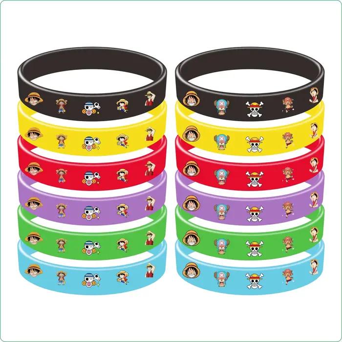 Bracelets autocollants One Piece pour garçons, cadeaux de fête d'anniversaire, remplissages de sacs cadeaux, fournitures de fête pour enfants, baby shower