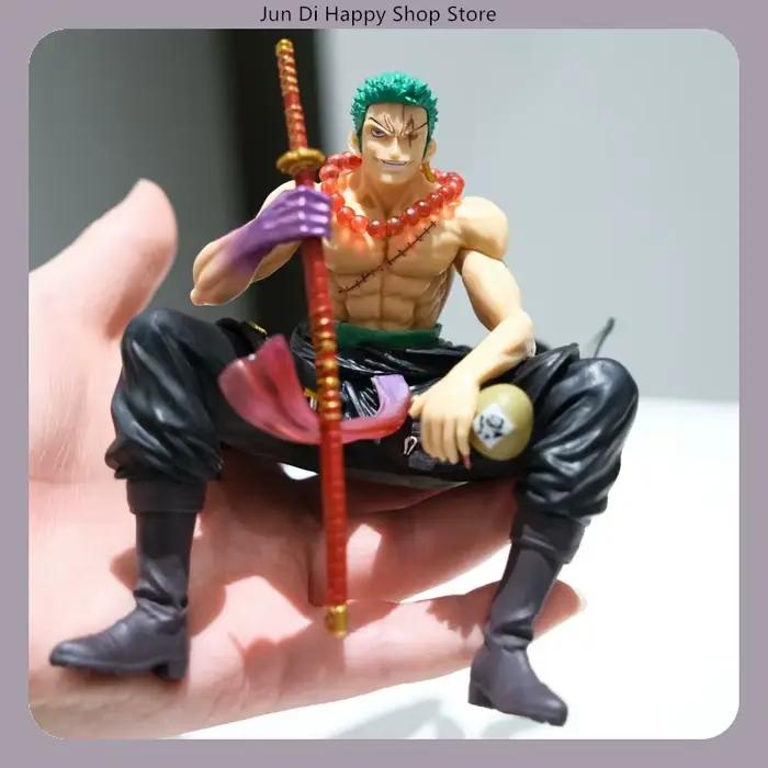 Figurine d'anime One Piece Luffy & Zoro en pose assise, modèle de collection, décoration de bureau, jouet, cadeau pour les fans