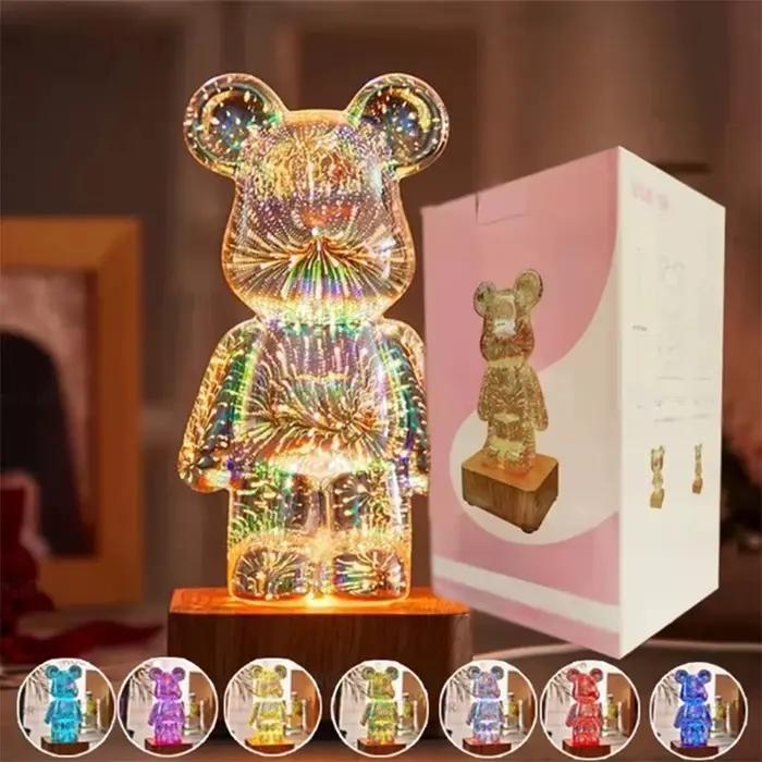 Lampe LED 3D en Forme d'Ours en enquêter d'Artifice