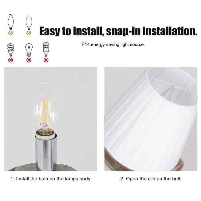 Ensemble de 6 abat-jours en tissu beige simples à clipser pour améliorer l'éclairage de vos luminaires modernes et traditionnels chambre bureau hotel studio