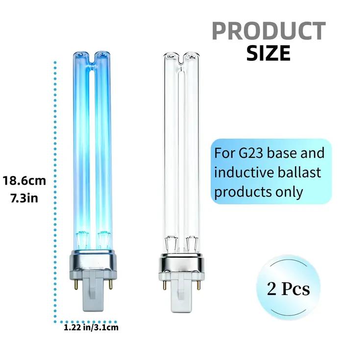 Lampe UV de stérilisation et de désinfection 13W G23 PLS, remplacement pour filtres UVC ou clarificateurs de bassin