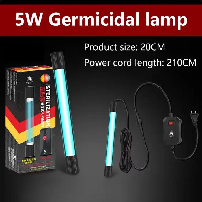 Lampe UV pour bassin à poissons, aquarium, lampe de purification de l'eau, lampe anti-algues, lampe germicide programmée
