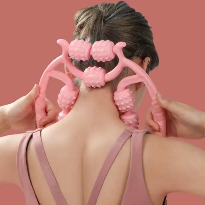 Masseur de jambes à 9 roues pour la relaxation des muscles du mollet, appareil d'embellissement des jambes, pince de massage amincissante en forme d'anneau pour les jambes, pince d'embellissement des 