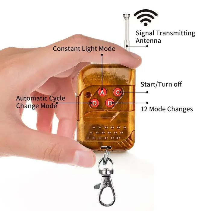 Feux stroboscopiques pour calandre de voiture, rouge, bleu, jaune, lampes d'urgence pour voiture, avertisseur de sécurité automobile avec télécommande sans fil