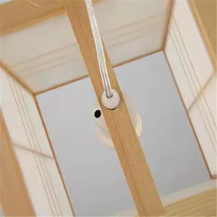 Lampes suspendues en bois de style japonais