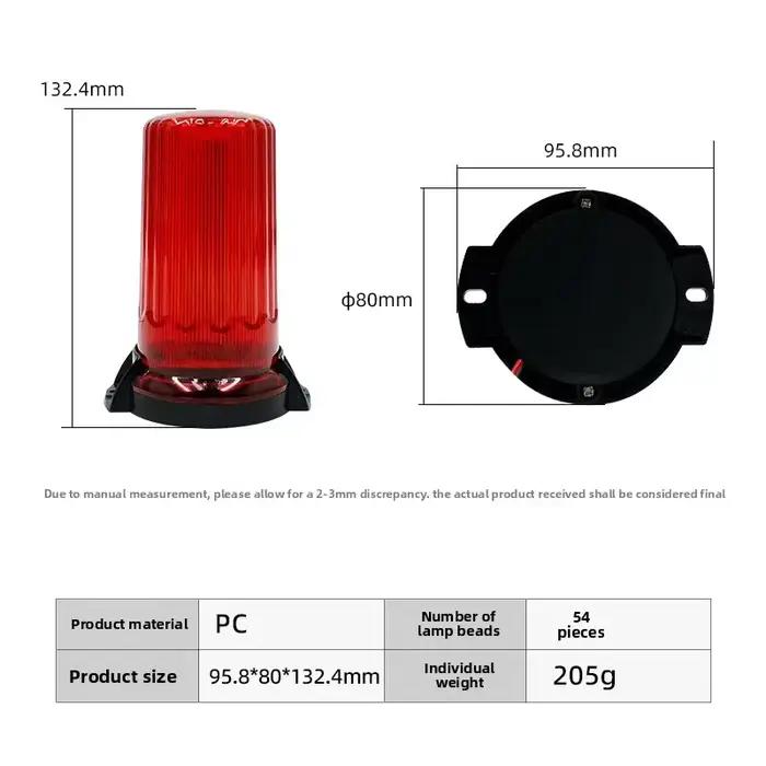 Lumière stroboscopique de voiture d'urgence, balise rotative pour Indication de la circulation, 54 LED, jaune, bleu, rouge, blanc, Flash d'avertissement de voiture