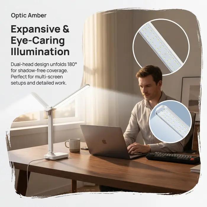 Lampe de bureau LED à double tête