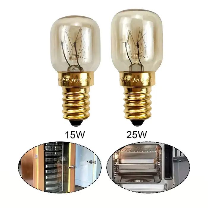 4 pièces E14 lampe à sel Globe ampoule 25W ampoules 240V réfrigérateur four remplacement Vintage ampoules à incandescence