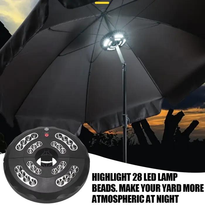 Lampe parapluie sans fil pour Patio extérieur