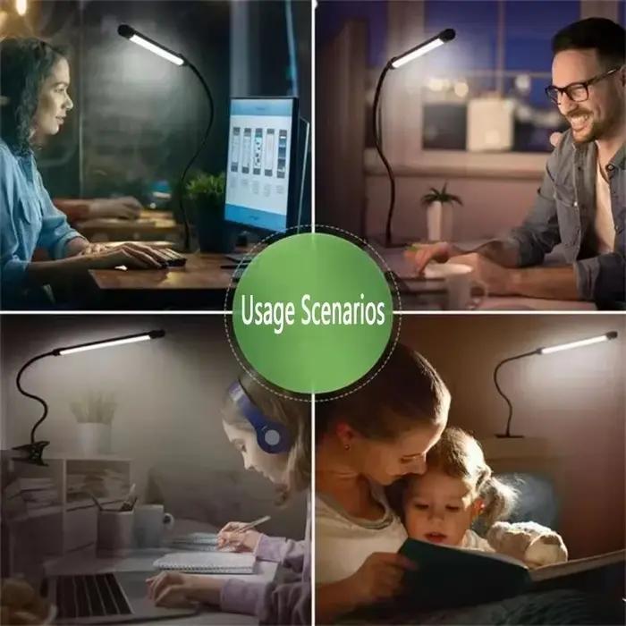 Lampe de bureau à clip LED